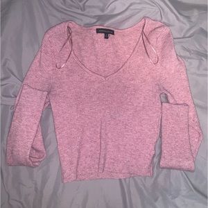 Kendal+Kylie long sleeve crop pink